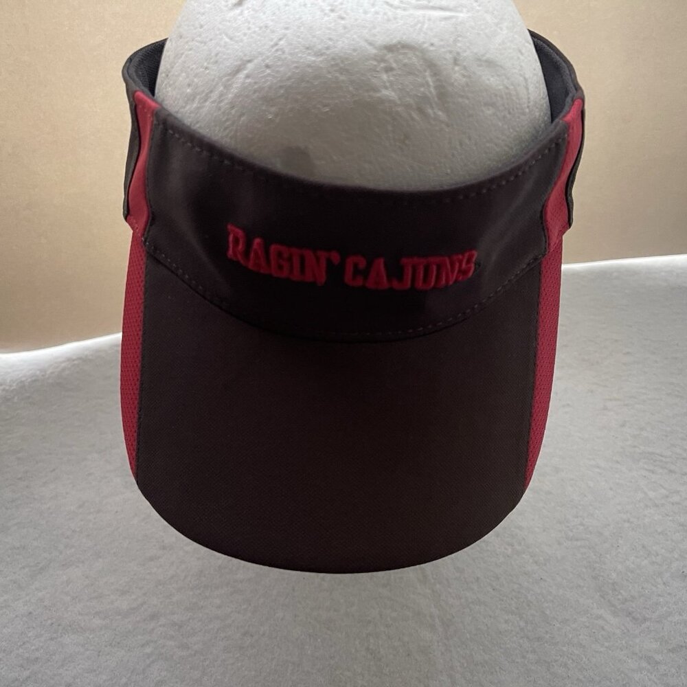 Nike Rajun Cajuns Visor University Louisiana Lafayette Brown Red Adjustable ULL